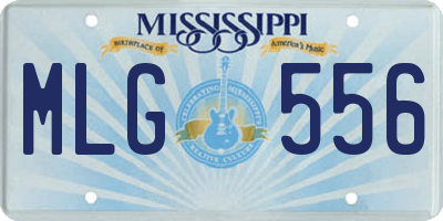 MS license plate MLG556