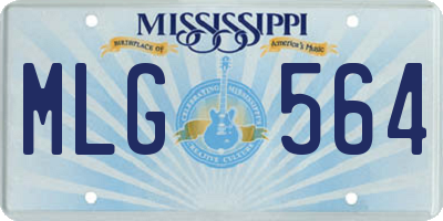 MS license plate MLG564