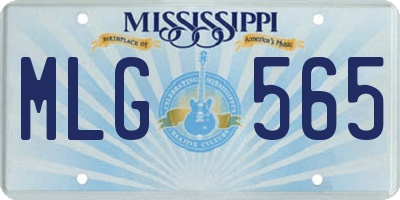 MS license plate MLG565