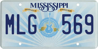 MS license plate MLG569