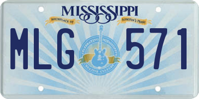 MS license plate MLG571