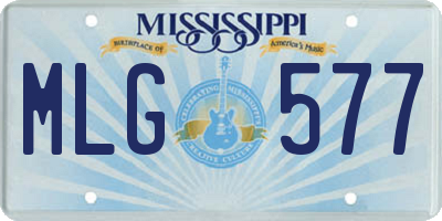 MS license plate MLG577