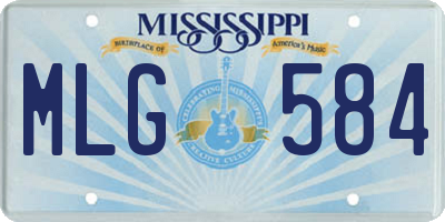 MS license plate MLG584