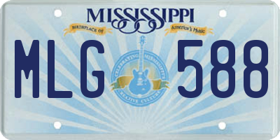 MS license plate MLG588