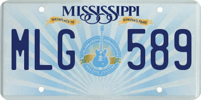 MS license plate MLG589