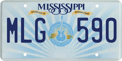 MS license plate MLG590