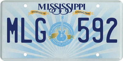 MS license plate MLG592