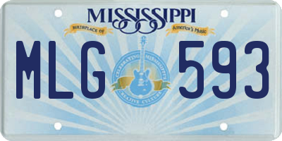MS license plate MLG593