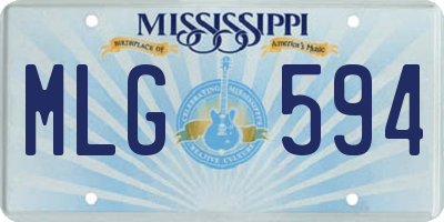 MS license plate MLG594