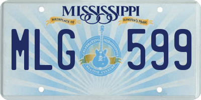 MS license plate MLG599