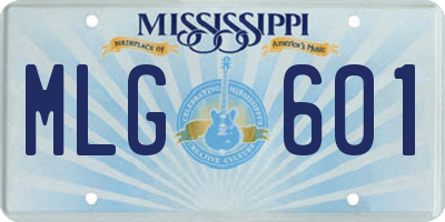 MS license plate MLG601