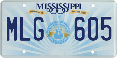 MS license plate MLG605