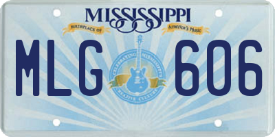 MS license plate MLG606