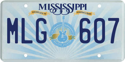 MS license plate MLG607