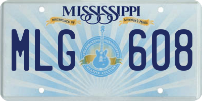 MS license plate MLG608