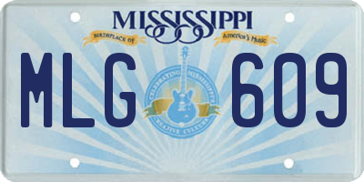 MS license plate MLG609
