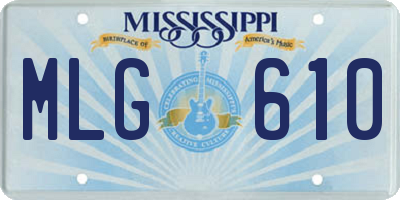 MS license plate MLG610