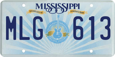 MS license plate MLG613
