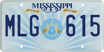MS license plate MLG615