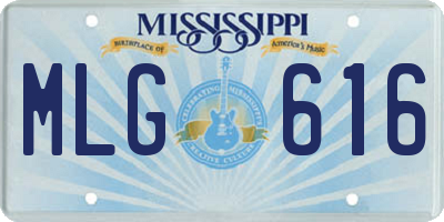 MS license plate MLG616