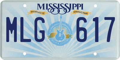 MS license plate MLG617