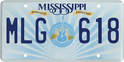 MS license plate MLG618