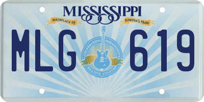 MS license plate MLG619