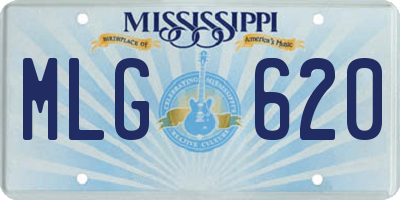 MS license plate MLG620