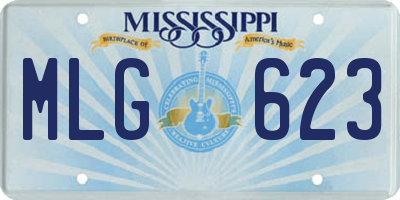 MS license plate MLG623
