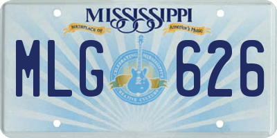 MS license plate MLG626