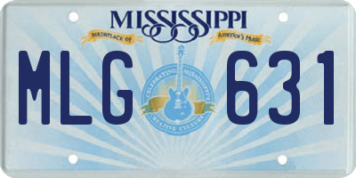 MS license plate MLG631
