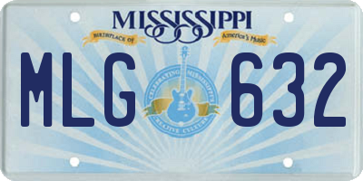 MS license plate MLG632