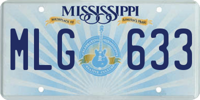 MS license plate MLG633