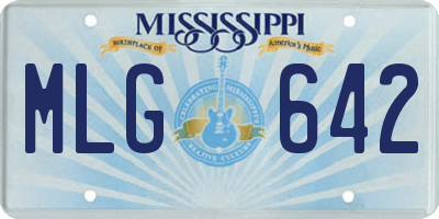 MS license plate MLG642