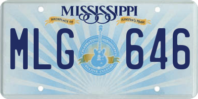 MS license plate MLG646