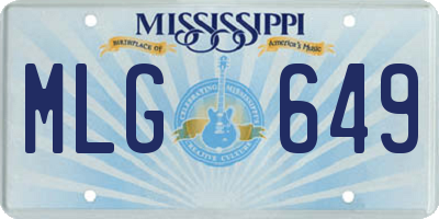 MS license plate MLG649