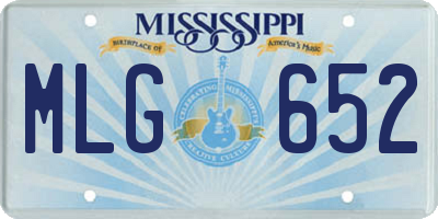 MS license plate MLG652
