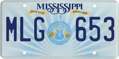 MS license plate MLG653