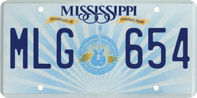 MS license plate MLG654