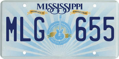 MS license plate MLG655