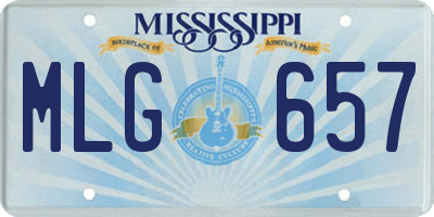 MS license plate MLG657