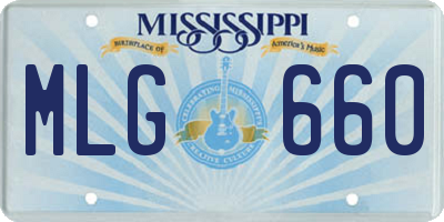 MS license plate MLG660