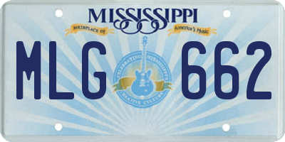 MS license plate MLG662