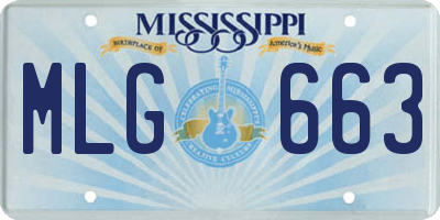 MS license plate MLG663