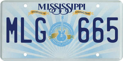 MS license plate MLG665