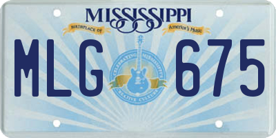 MS license plate MLG675