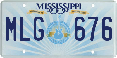 MS license plate MLG676