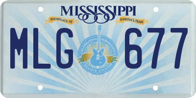 MS license plate MLG677