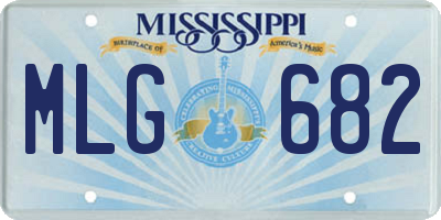 MS license plate MLG682