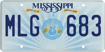 MS license plate MLG683